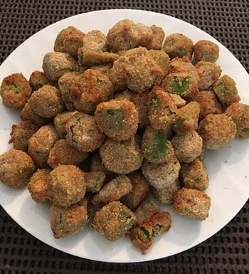 Air Fried Okra recipe from The Air Fryer Bible Cookbook