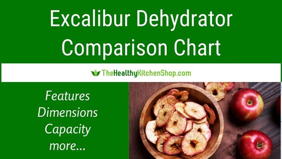 Excalibur Dehydrator Comparison Chart