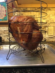 Our Thanksgiving turkey, 2019, cooked in the Char Broil Oil Less Turkey Fryer
