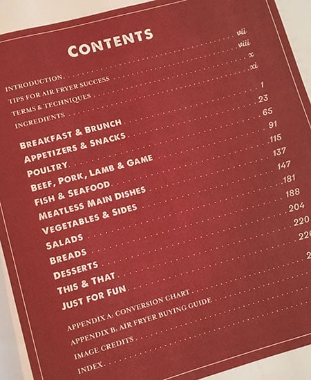 The Air Fryer Bible - Table of Contents